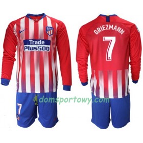 Koszulka Atlético Madryt Griezmann 7 Dziecięcy Domowe Koszulki Piłkarskie 2018-2019 Długi Rękaw